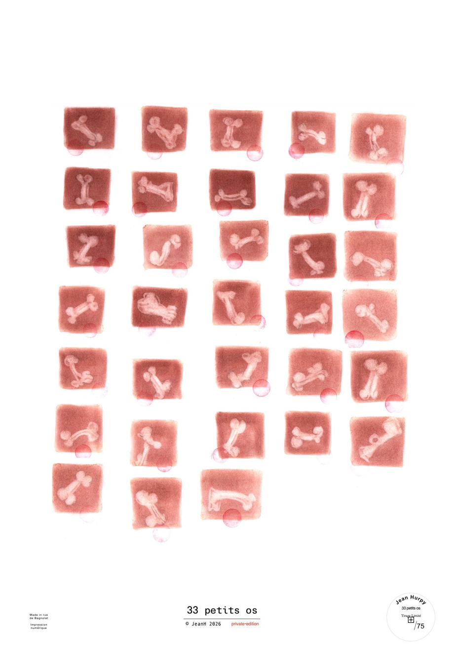 33 petits os - tirage